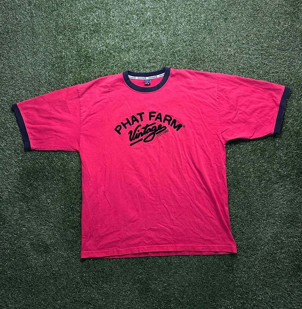 Y2K 2000s Phat Farm Contrast Ringer T-Shirt